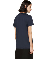 dunkelblaues Spitze T-shirt von Burberry