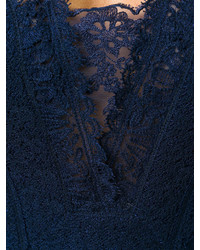 dunkelblaues Spitzekleid von Ermanno Scervino