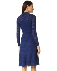 dunkelblaues Strick Kleid von M Missoni