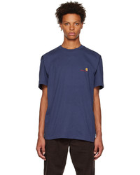 dunkelblaues Strick T-Shirt mit einem Rundhalsausschnitt von CARHARTT WORK IN PROGRESS