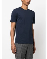 dunkelblaues Strick T-Shirt mit einem Rundhalsausschnitt von Maison Margiela