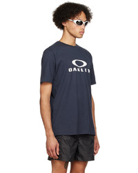 dunkelblaues Strick T-Shirt mit einem Rundhalsausschnitt von Oakley