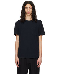 dunkelblaues Strick T-Shirt mit einem Rundhalsausschnitt von Nn07