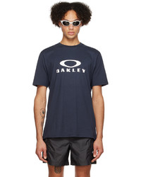 dunkelblaues Strick T-Shirt mit einem Rundhalsausschnitt von Oakley