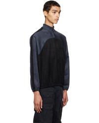 dunkelblaues Sweatshirt aus Wildleder von SASQUATCHfabrix.