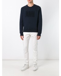 dunkelblaues Sweatshirt von AMI Alexandre Mattiussi