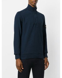 dunkelblaues Sweatshirt von Stone Island