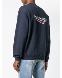 dunkelblaues Sweatshirt von Balenciaga