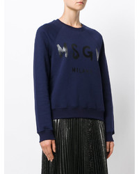dunkelblaues Sweatshirt von MSGM