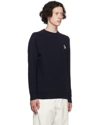 dunkelblaues Sweatshirt von MAISON KITSUNÉ