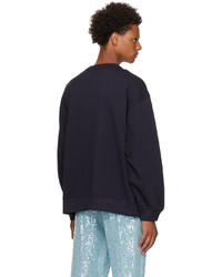 dunkelblaues Sweatshirt von Dries Van Noten