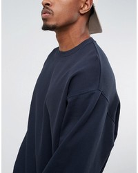 dunkelblaues Sweatshirt von Asos