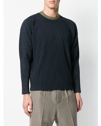 dunkelblaues Sweatshirt von Homme Plissé Issey Miyake