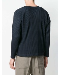 dunkelblaues Sweatshirt von Homme Plissé Issey Miyake