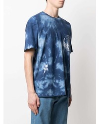 dunkelblaues Mit Batikmuster T-Shirt mit einem Rundhalsausschnitt von Carhartt WIP