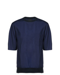 dunkelblaues T-Shirt mit einem Rundhalsausschnitt von 3.1 Phillip Lim