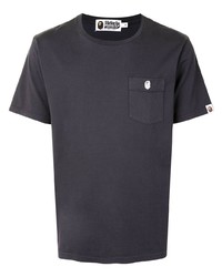 dunkelblaues T-Shirt mit einem Rundhalsausschnitt von A Bathing Ape