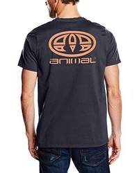 dunkelblaues T-Shirt mit einem Rundhalsausschnitt von Animal