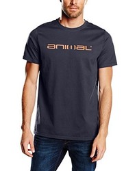 dunkelblaues T-Shirt mit einem Rundhalsausschnitt von Animal