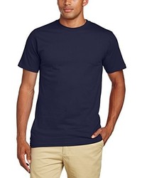 dunkelblaues T-Shirt mit einem Rundhalsausschnitt von Anvil