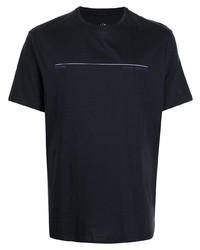 dunkelblaues T-Shirt mit einem Rundhalsausschnitt von Armani Exchange