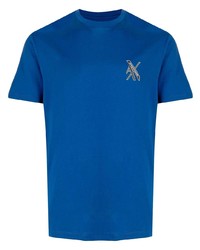 dunkelblaues T-Shirt mit einem Rundhalsausschnitt von Armani Exchange