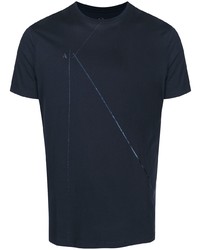 dunkelblaues T-Shirt mit einem Rundhalsausschnitt von Armani Exchange