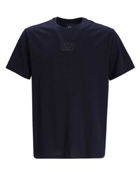 dunkelblaues T-Shirt mit einem Rundhalsausschnitt von Armani Exchange