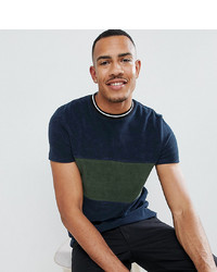 dunkelblaues T-Shirt mit einem Rundhalsausschnitt von ASOS DESIGN