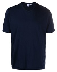 dunkelblaues T-Shirt mit einem Rundhalsausschnitt von Aspesi