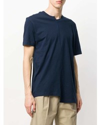 dunkelblaues T-Shirt mit einem Rundhalsausschnitt von Cédric Charlier