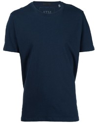 dunkelblaues T-Shirt mit einem Rundhalsausschnitt von ATM Anthony Thomas Melillo