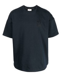 dunkelblaues T-Shirt mit einem Rundhalsausschnitt von BAPE BLACK *A BATHING APE®