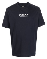 dunkelblaues T-Shirt mit einem Rundhalsausschnitt von Barbour International