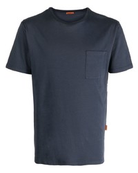 dunkelblaues T-Shirt mit einem Rundhalsausschnitt von Barena