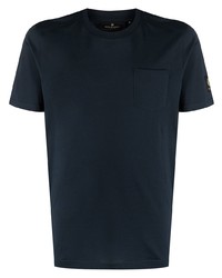 dunkelblaues T-Shirt mit einem Rundhalsausschnitt von Belstaff