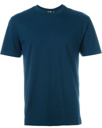 dunkelblaues T-Shirt mit einem Rundhalsausschnitt von BLK DNM