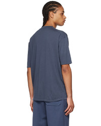 dunkelblaues T-Shirt mit einem Rundhalsausschnitt von Ermenegildo Zegna Couture