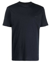 dunkelblaues T-Shirt mit einem Rundhalsausschnitt von BOSS HUGO BOSS