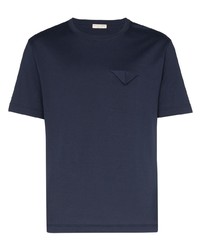 dunkelblaues T-Shirt mit einem Rundhalsausschnitt von Bottega Veneta