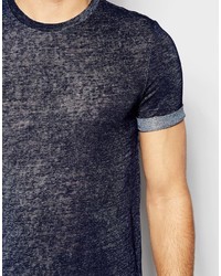 dunkelblaues T-Shirt mit einem Rundhalsausschnitt von Asos