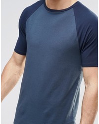 dunkelblaues T-Shirt mit einem Rundhalsausschnitt von Asos