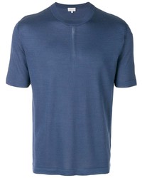 dunkelblaues T-Shirt mit einem Rundhalsausschnitt von Brioni