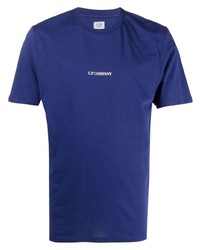 dunkelblaues T-Shirt mit einem Rundhalsausschnitt von C.P. Company