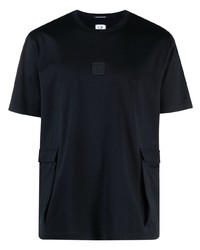 dunkelblaues T-Shirt mit einem Rundhalsausschnitt von C.P. Company