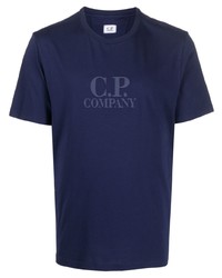 dunkelblaues T-Shirt mit einem Rundhalsausschnitt von C.P. Company