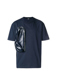 dunkelblaues T-Shirt mit einem Rundhalsausschnitt von Calvin Klein 205W39nyc