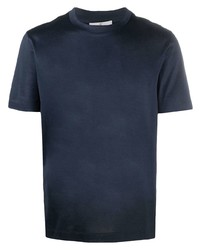 dunkelblaues T-Shirt mit einem Rundhalsausschnitt von Canali