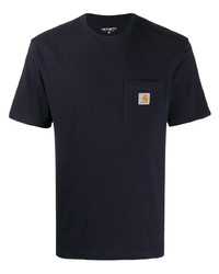 dunkelblaues T-Shirt mit einem Rundhalsausschnitt von Carhartt WIP