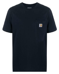 dunkelblaues T-Shirt mit einem Rundhalsausschnitt von Carhartt WIP